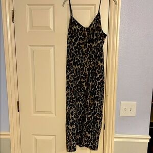 Nordstrom brand BP Leopard Print Slip Dress SZ L NWOT